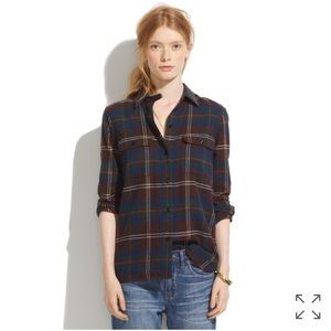 Madewell Ex-Boyfriend flannel in thicket plaid